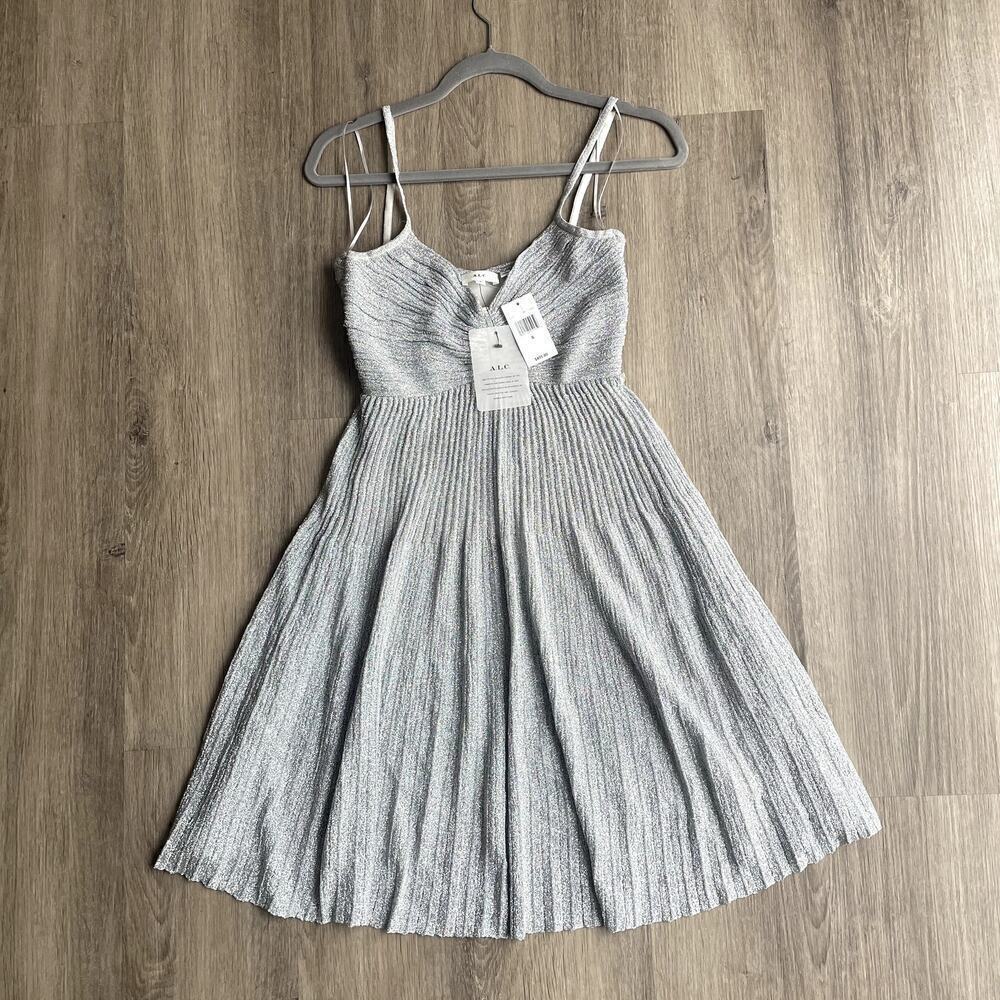 ALC Aria Silver Ribbed Cut Out Dress XS
Msrp $495 - Picture 3 of 8
